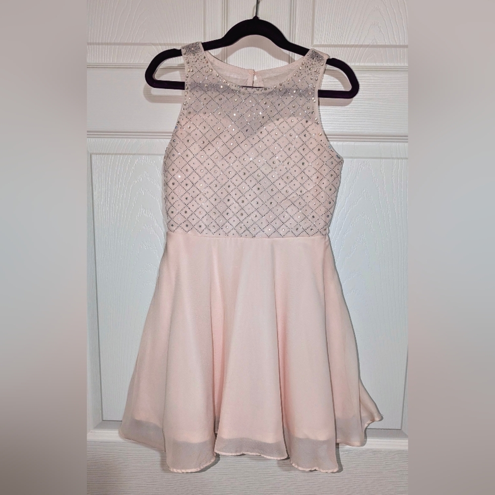Rare Editions Peachy Pink Girls Party Dress - Sz 7